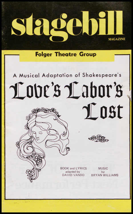 Stagebill Magazine cover - Folger Theatre Group. © Folger Shakespeare Library